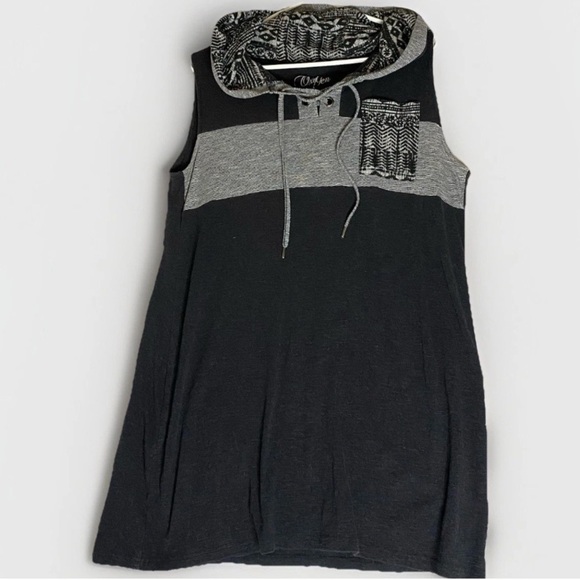 Oxygen Dresses & Skirts - Oxygen Vintage Women's Sleeveless Sweatshirt Hoodie Sneaker Dress Size S Y2K
